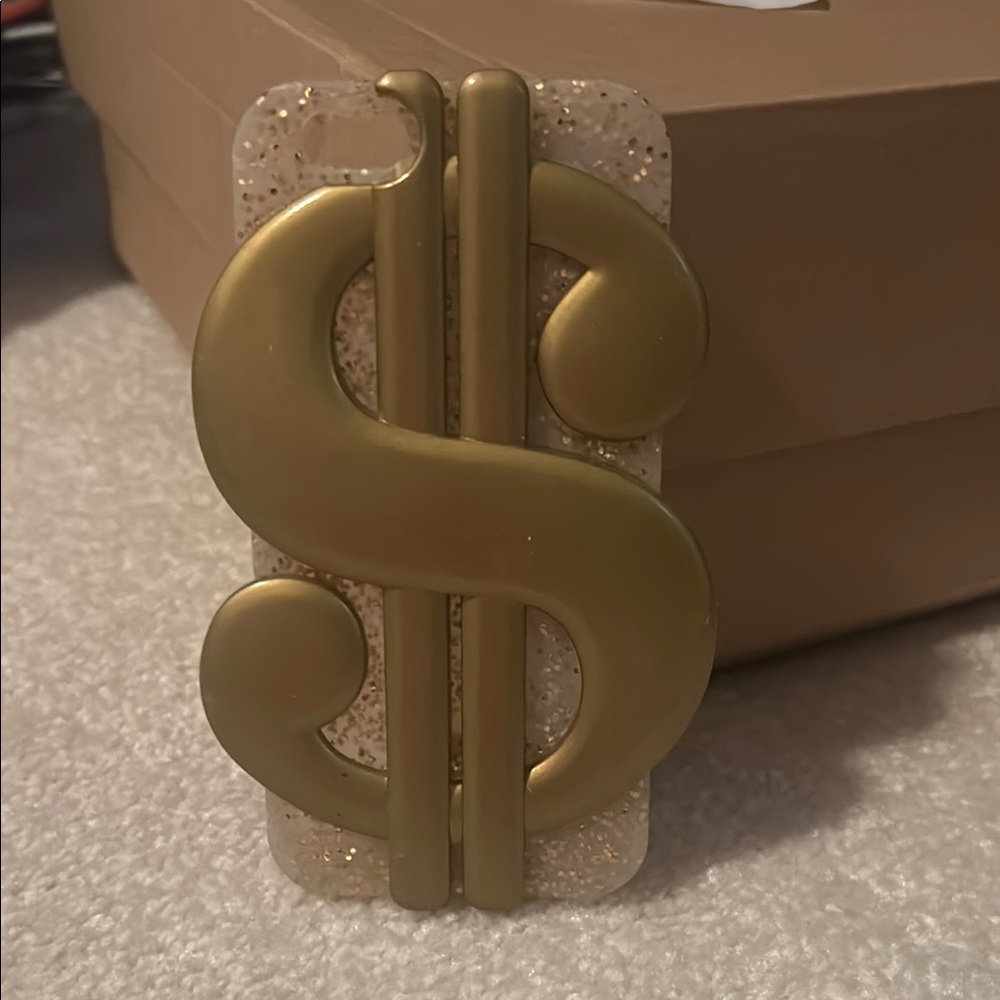 Claire's Gold Dollar Sign Phone Case